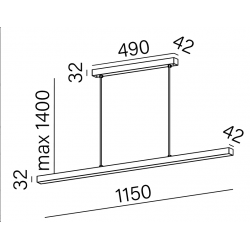 SET RAW mini 115 LED 3000K zwieszany biały struktura 50363-M930-D9-00-13